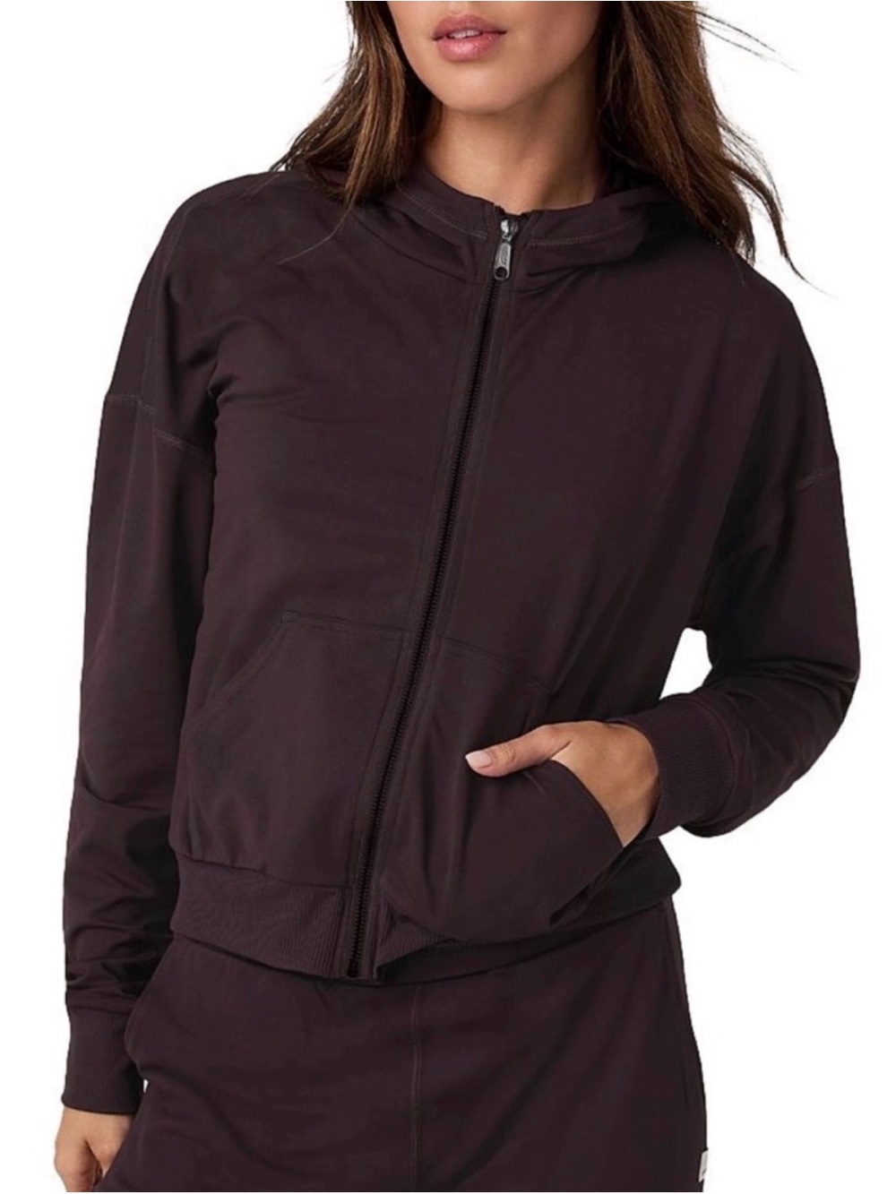 Vuori Halo Modern Full Zip Hoodie Raisin Size Small - Picture 2 of 9